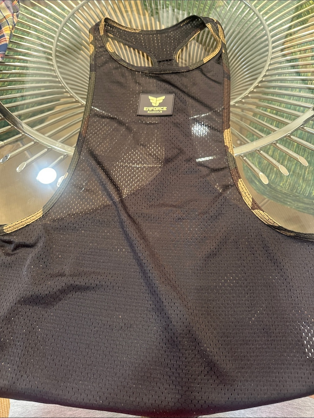 Maskulo size medium Men’s Black Performance Mesh Tank Top